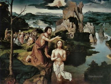 100 Great Art Painting - Joachim Patinir The Baptism of Christ
